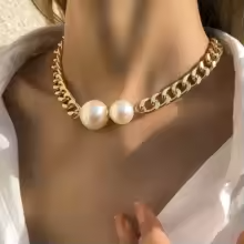 Double Pearl Necklace
