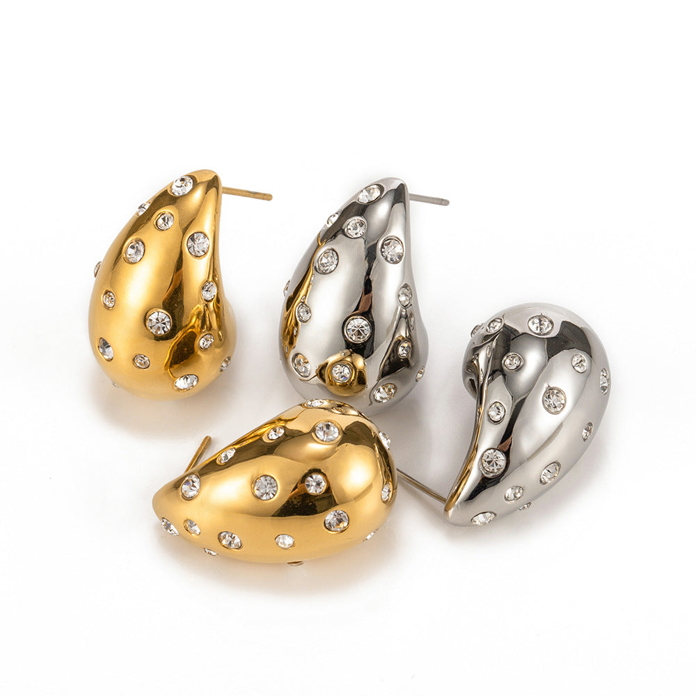 Teardrop Stud Earrings