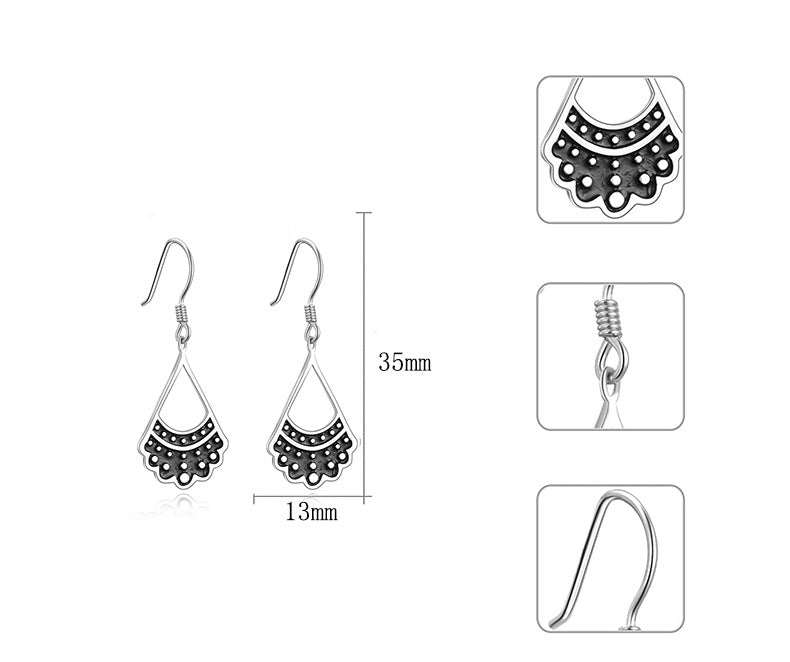 925 Silver Collar Earrings