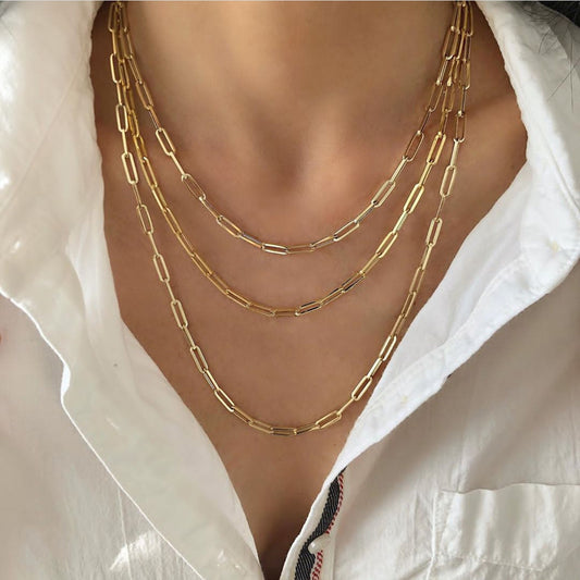 Gold Paperclip Necklace