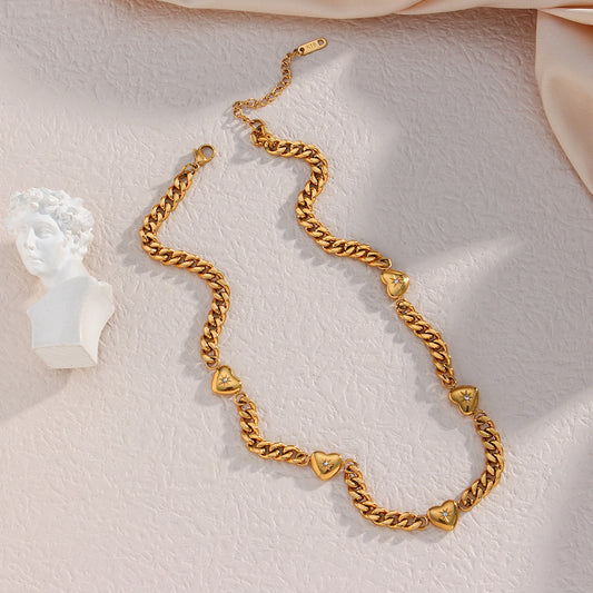 Cuban Link Heart Necklace