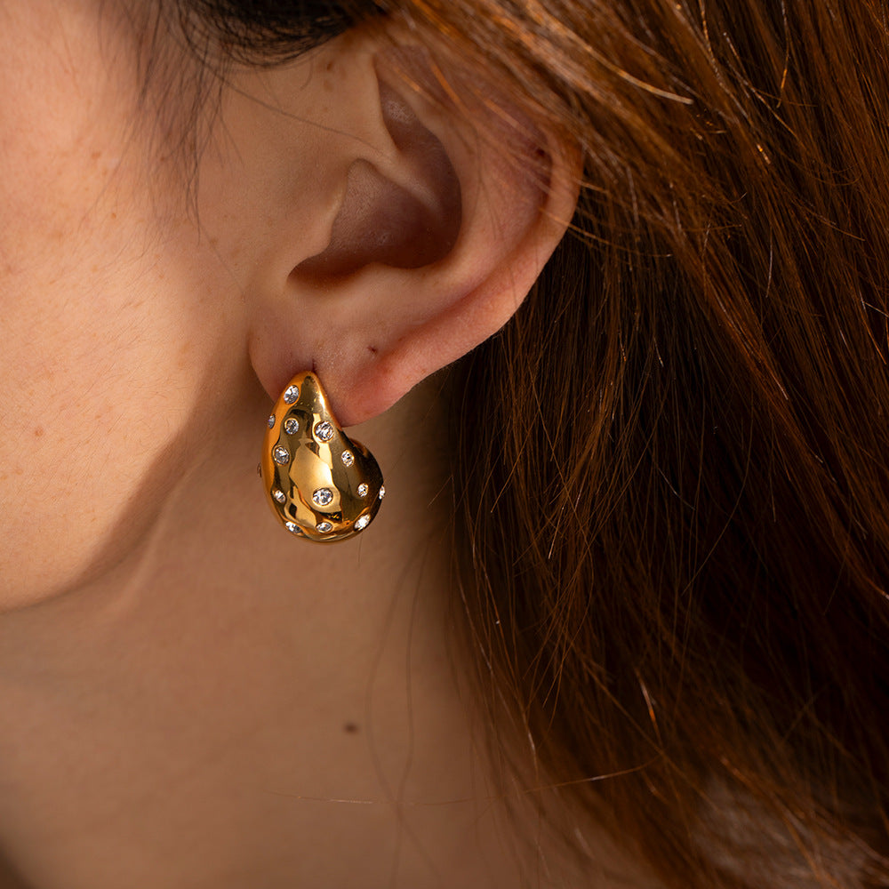 Teardrop Stud Earrings