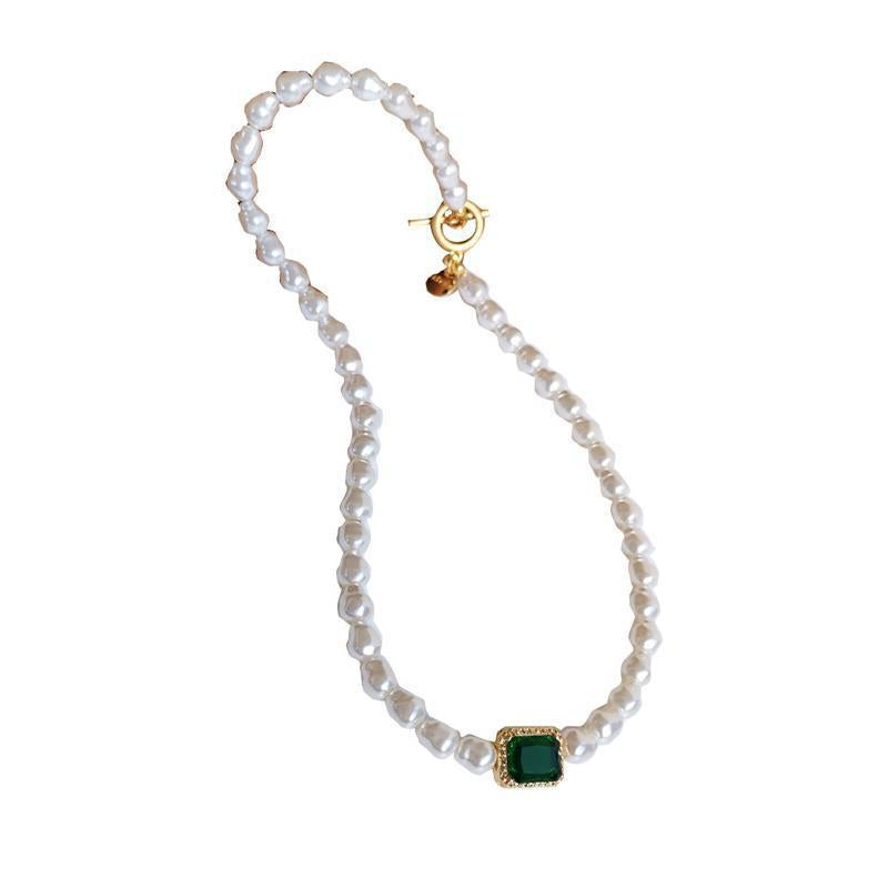 Freshwater Pearl Necklace with Zircon