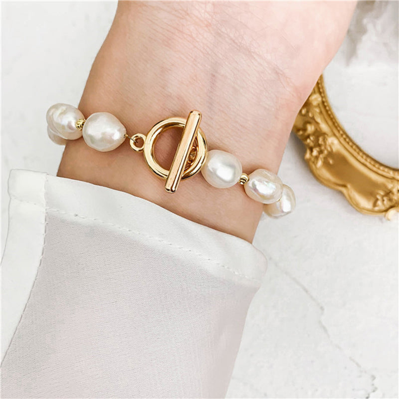 Freshwater Pearl Bracelet with Toggle Closure