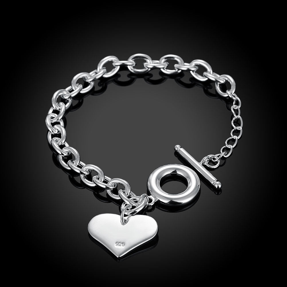 Silver Heart Charm Bracelet