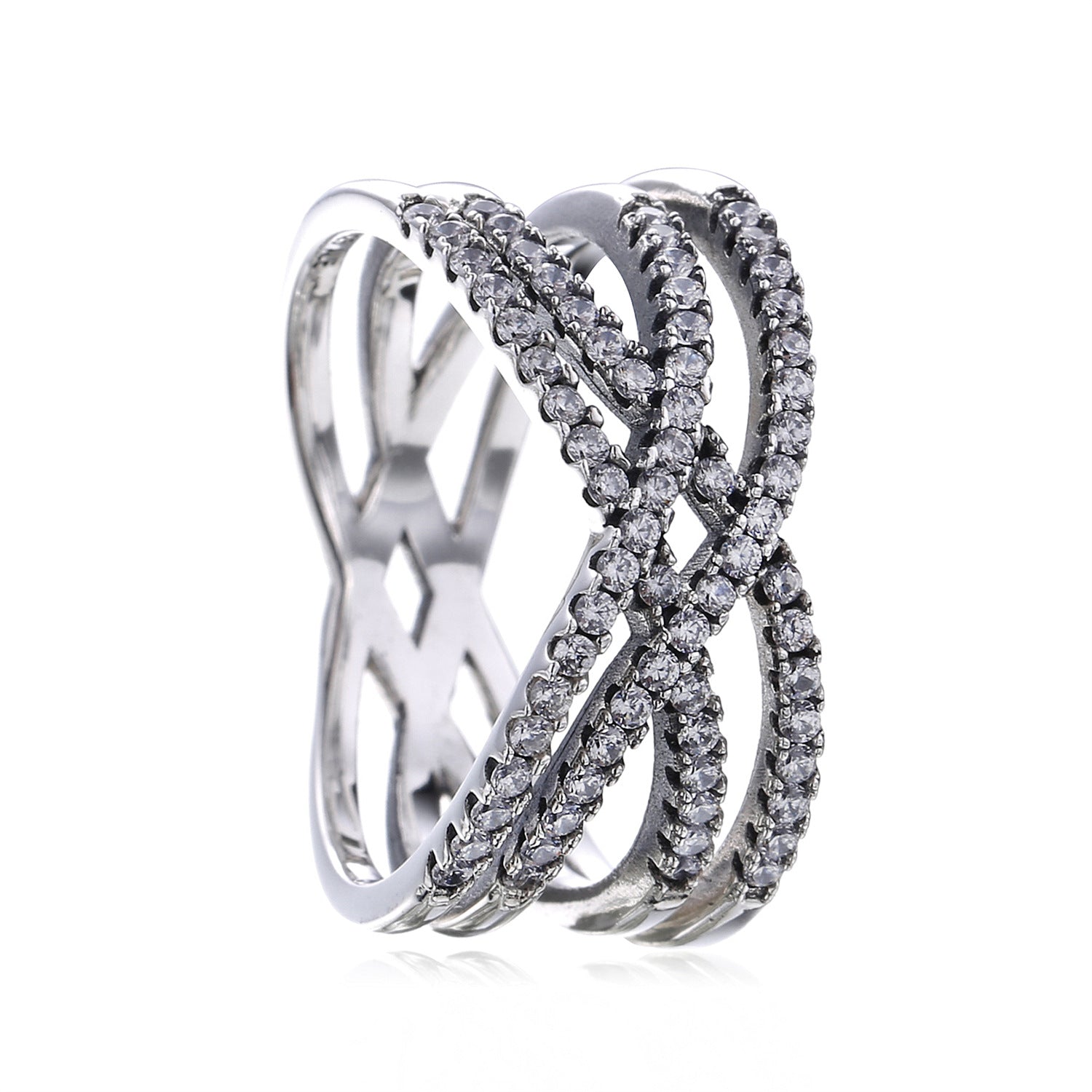 Sterling Silver Crisscross Ring