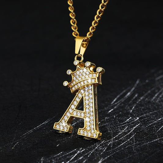 Crown Initial Necklace