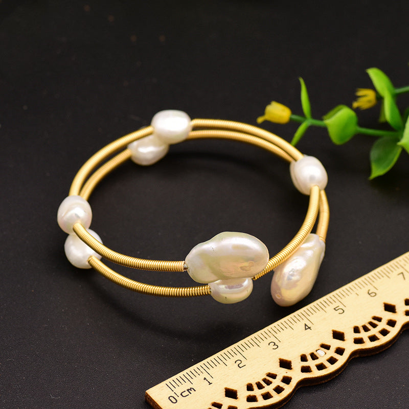 Freshwater Pearl Bangle Bracelet