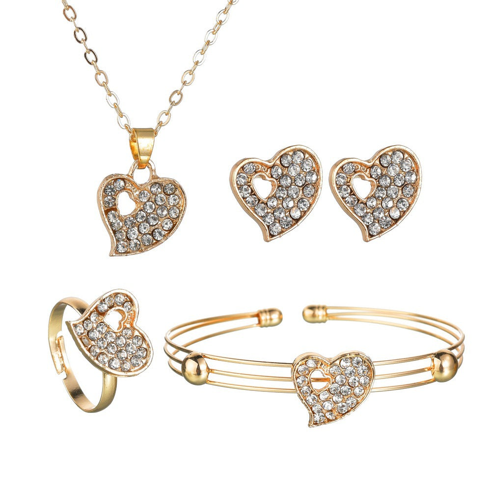 Love Heart Four-Piece Jewelry Set