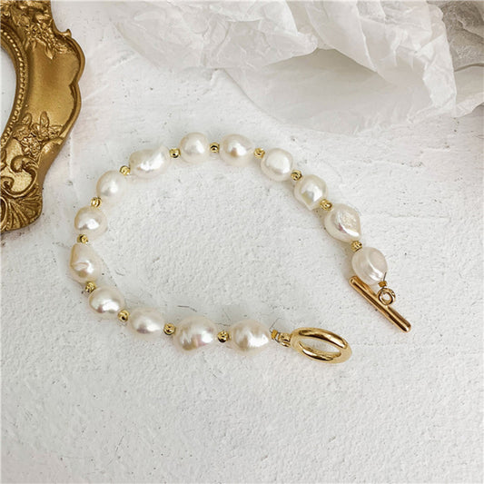 Freshwater Pearl Bracelet with Toggle Closure
