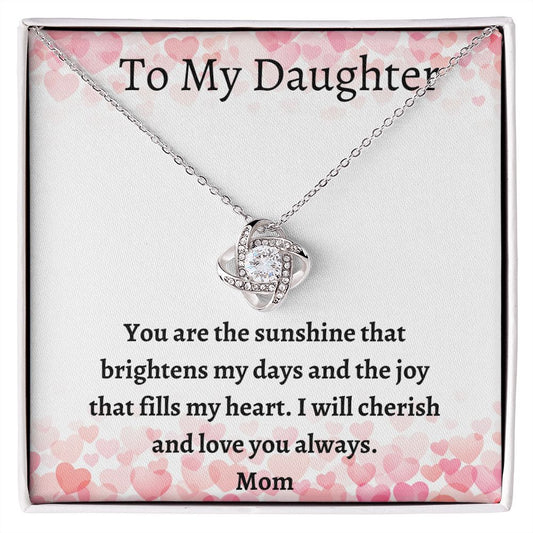 Love Knot Necklace, To My Daughter from Mom
