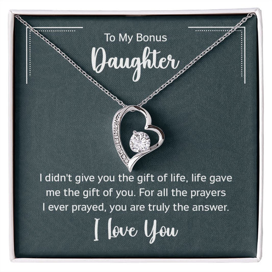 Forever Love Necklace, To My Bonus Daughter
