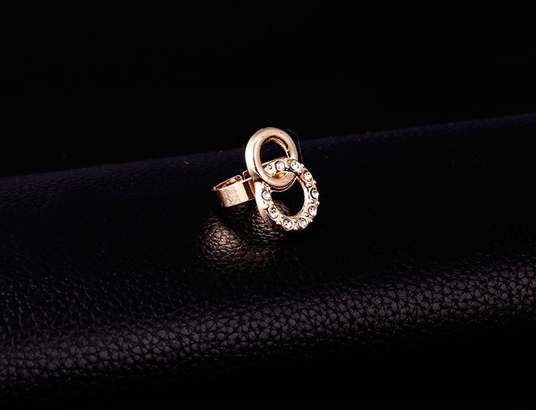 18K Gold Plated Necklace, Earrings, Bracelet, Ring Jewelry Set