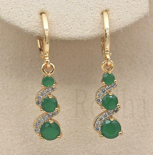 Shiny Dangling Zircon Earrings